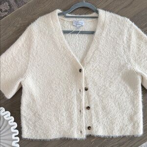 & other stories cream cardigan